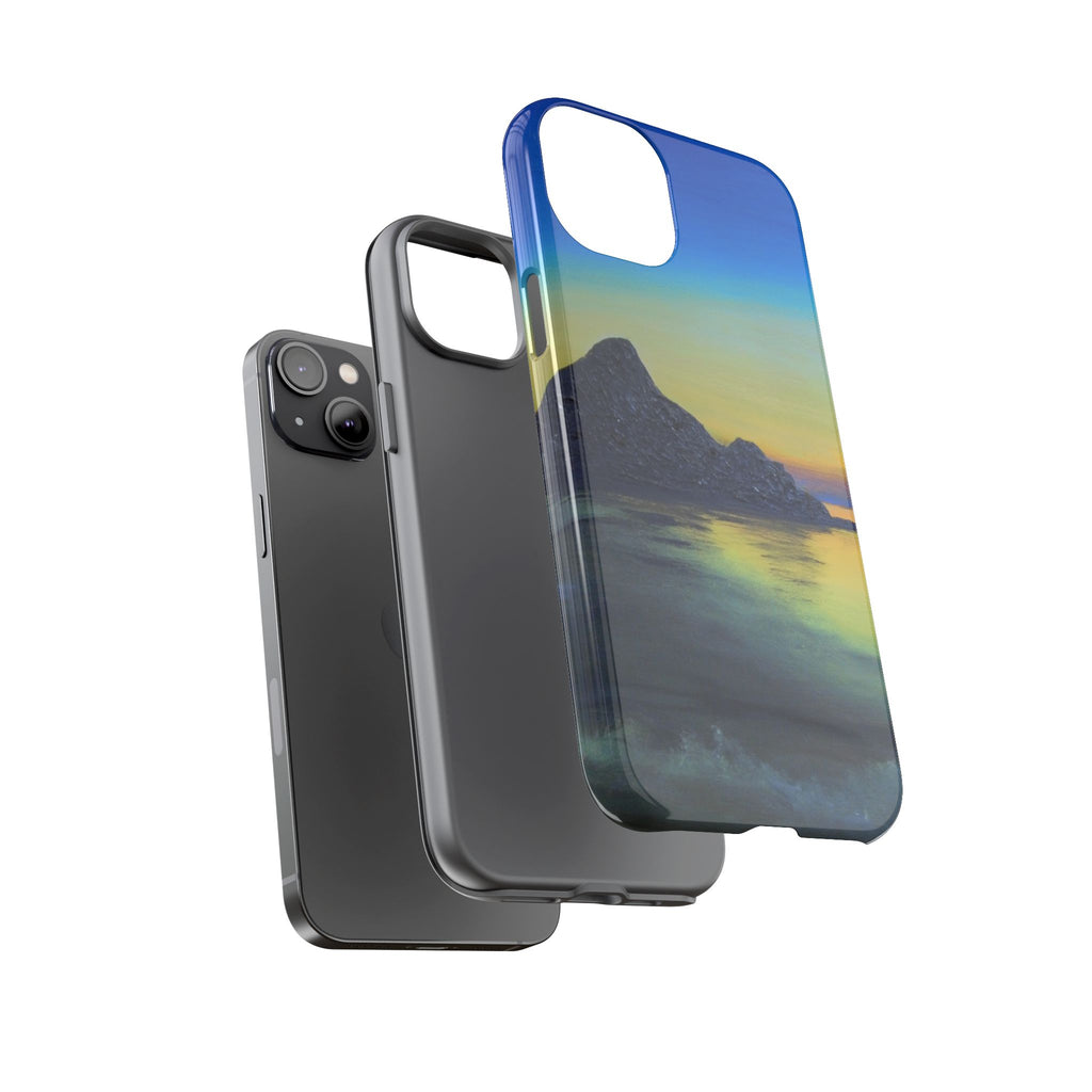 Sunset Cove Phone Case — Durable Protective Tough Case with Tranquil Beach Landscape