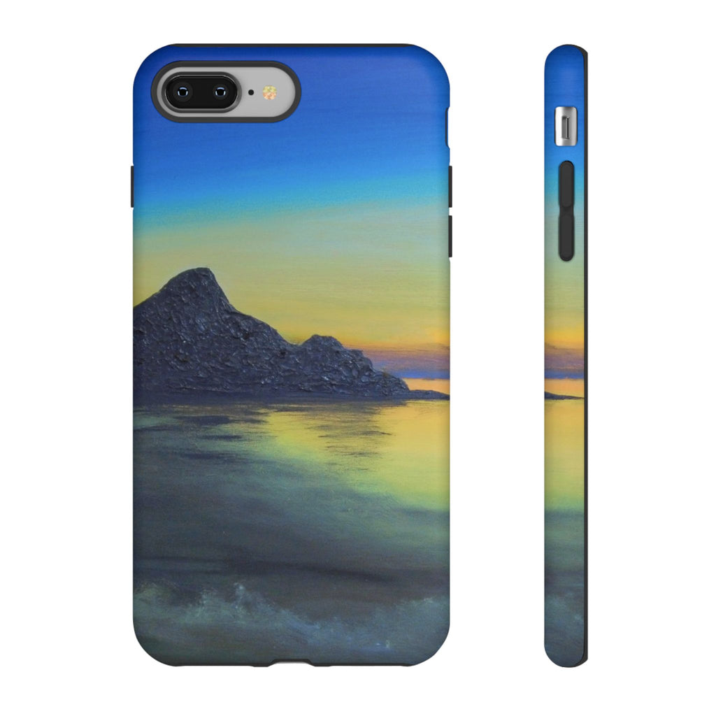 Sunset Cove Phone Case — Durable Protective Tough Case with Tranquil Beach Landscape