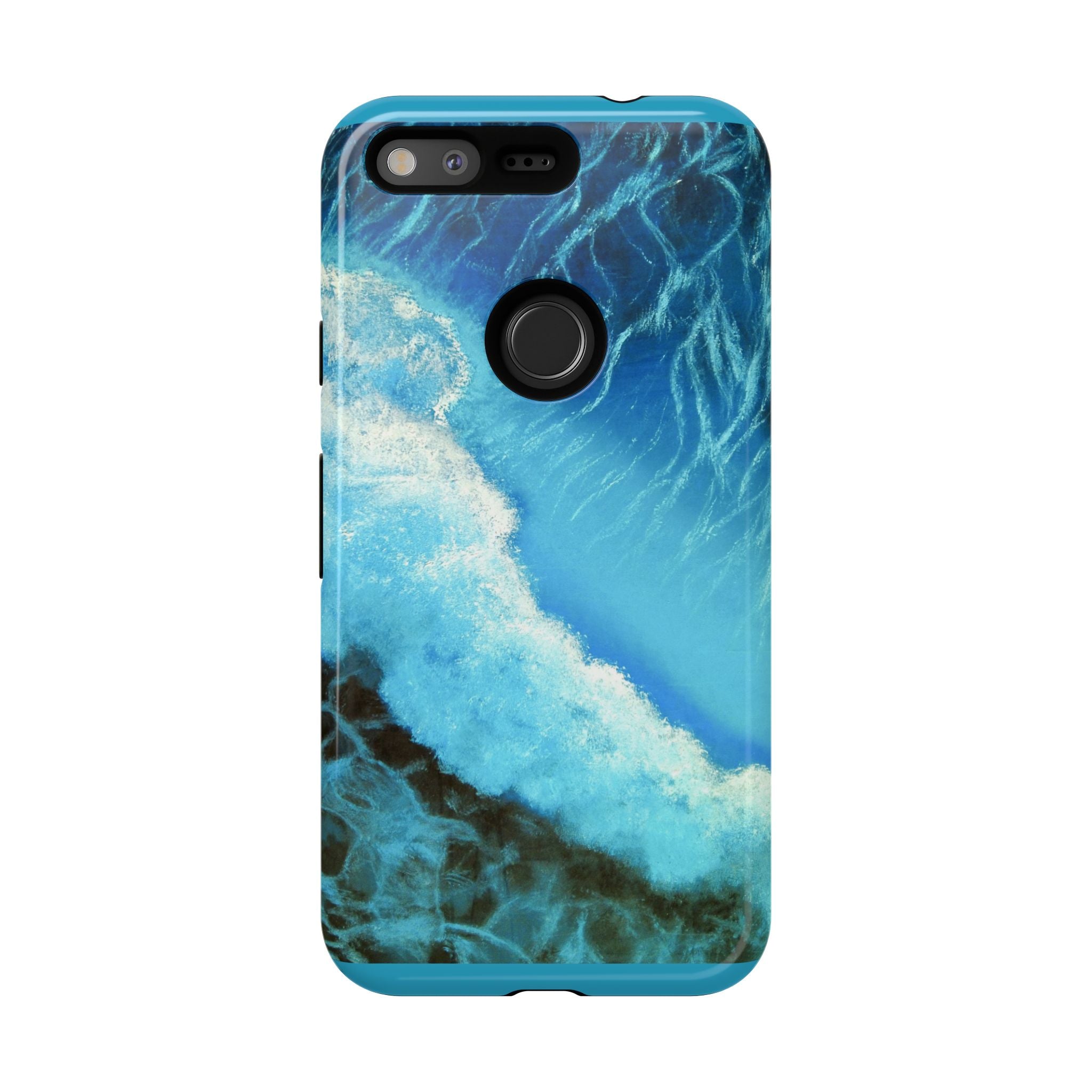 Ocean Wave Tough Phone Case — Blue Sea Water Protective Cover