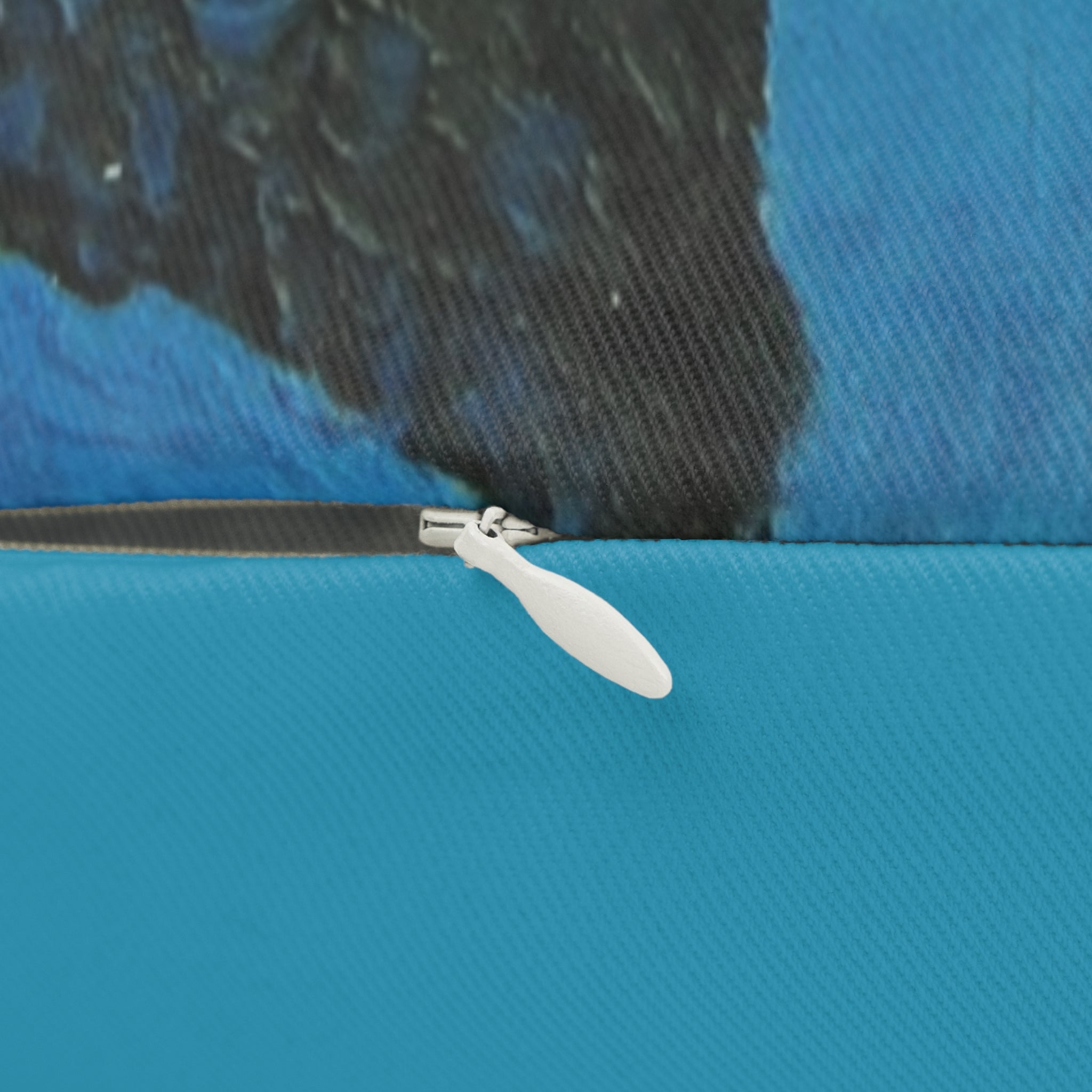 Mountain Sunrise Lumbar Pillow — Scenic Blue Alpine Landscape Accent Pillow