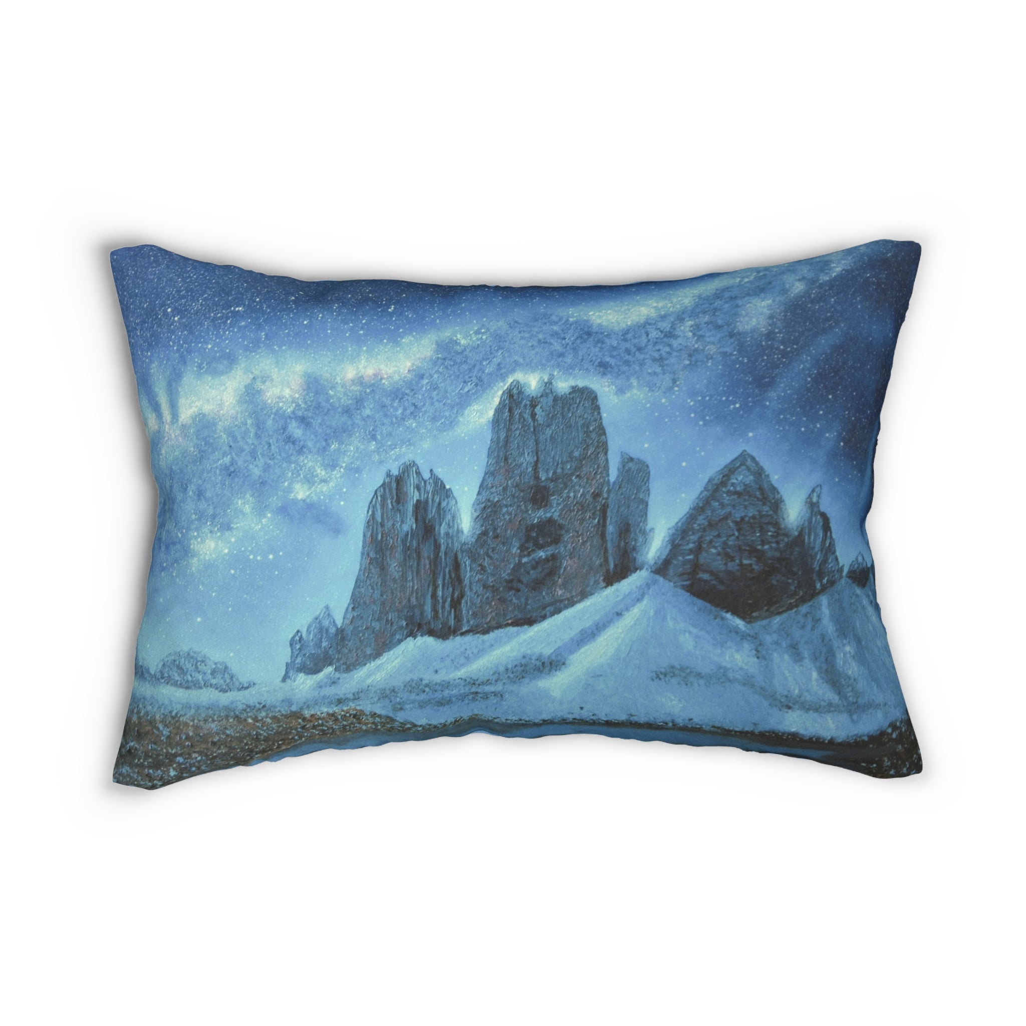 Galaxy Night Sky Lumbar Pillow — Milky Way Decorative Throw Pillow