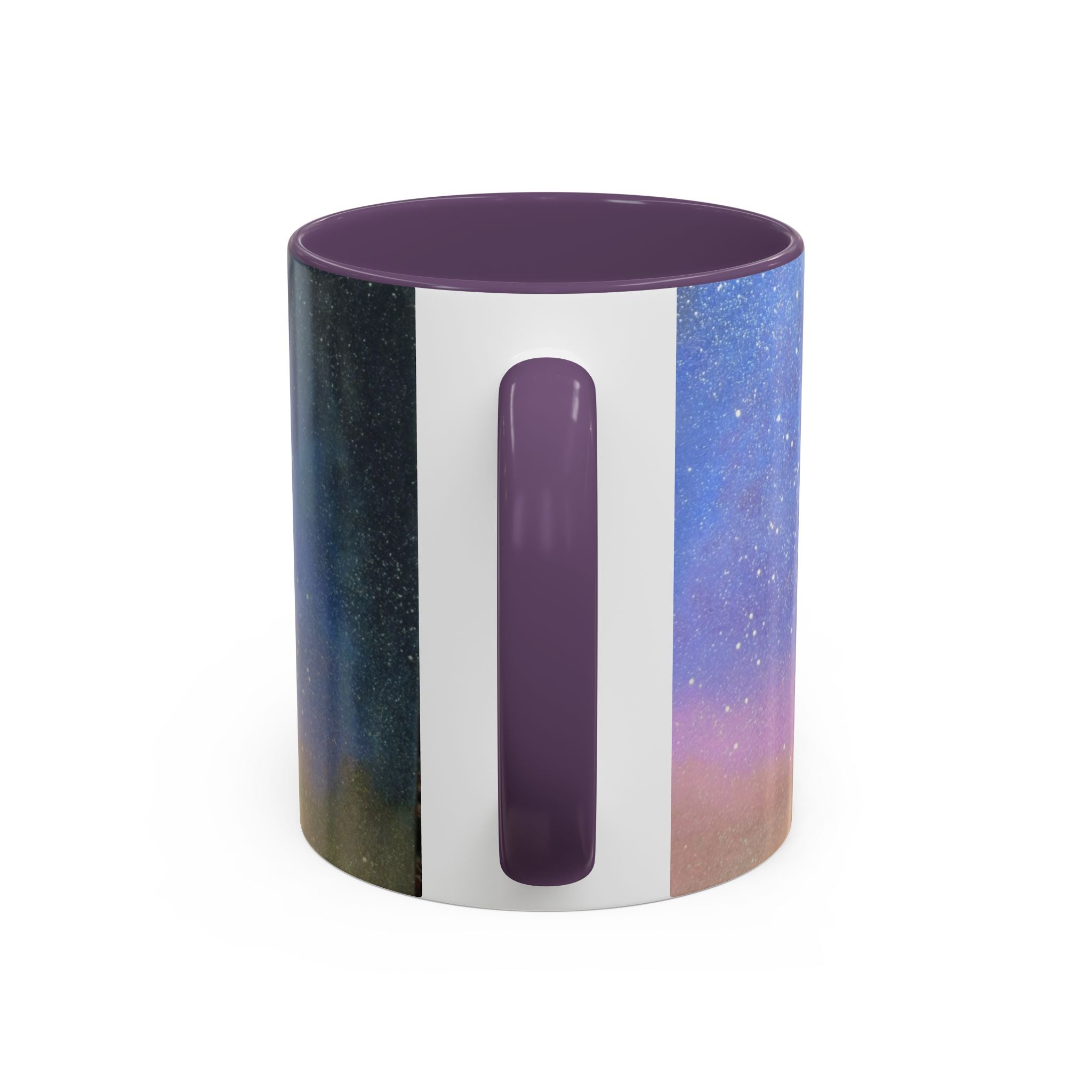 Galaxy Watercolor Coffee Mug — Starry Night Accent Ceramic Mug (11/15oz)