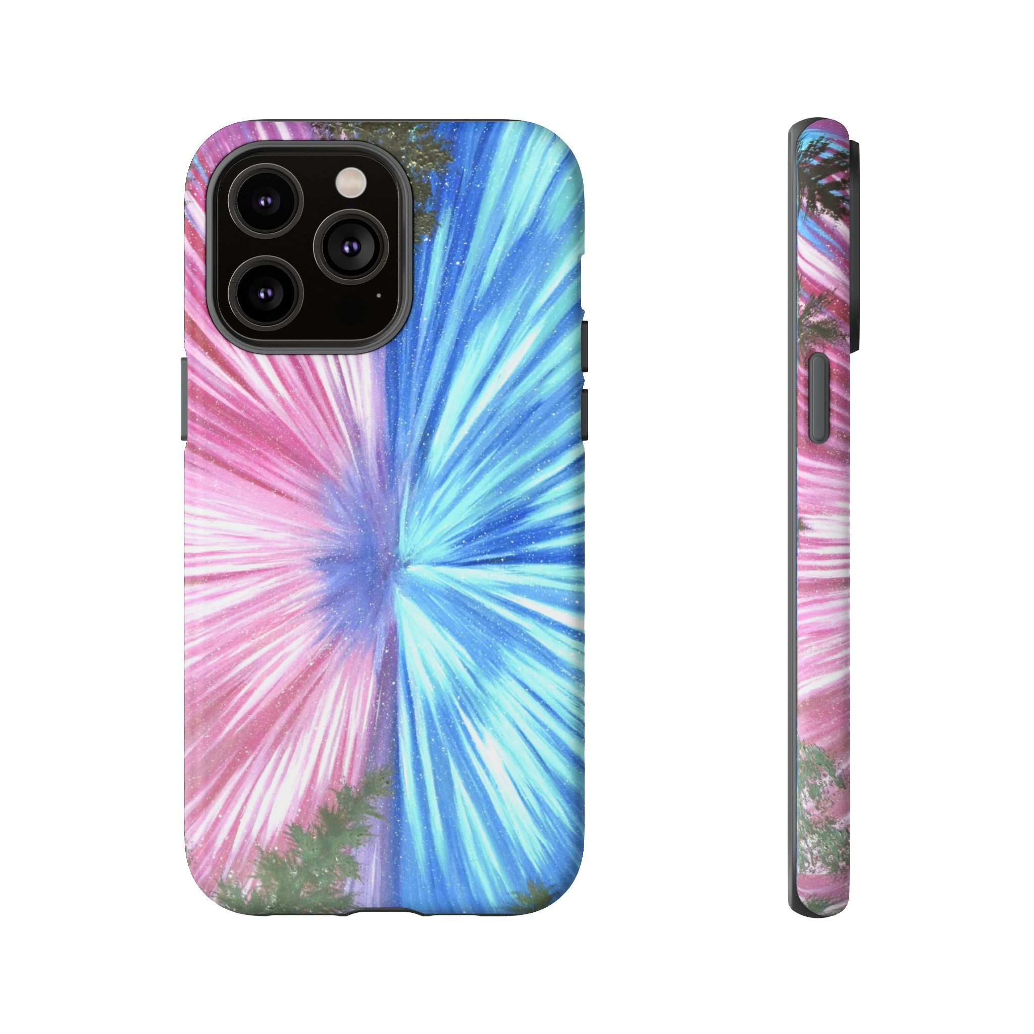 Phone Case — Pink & Blue Burst Tough Protective Case