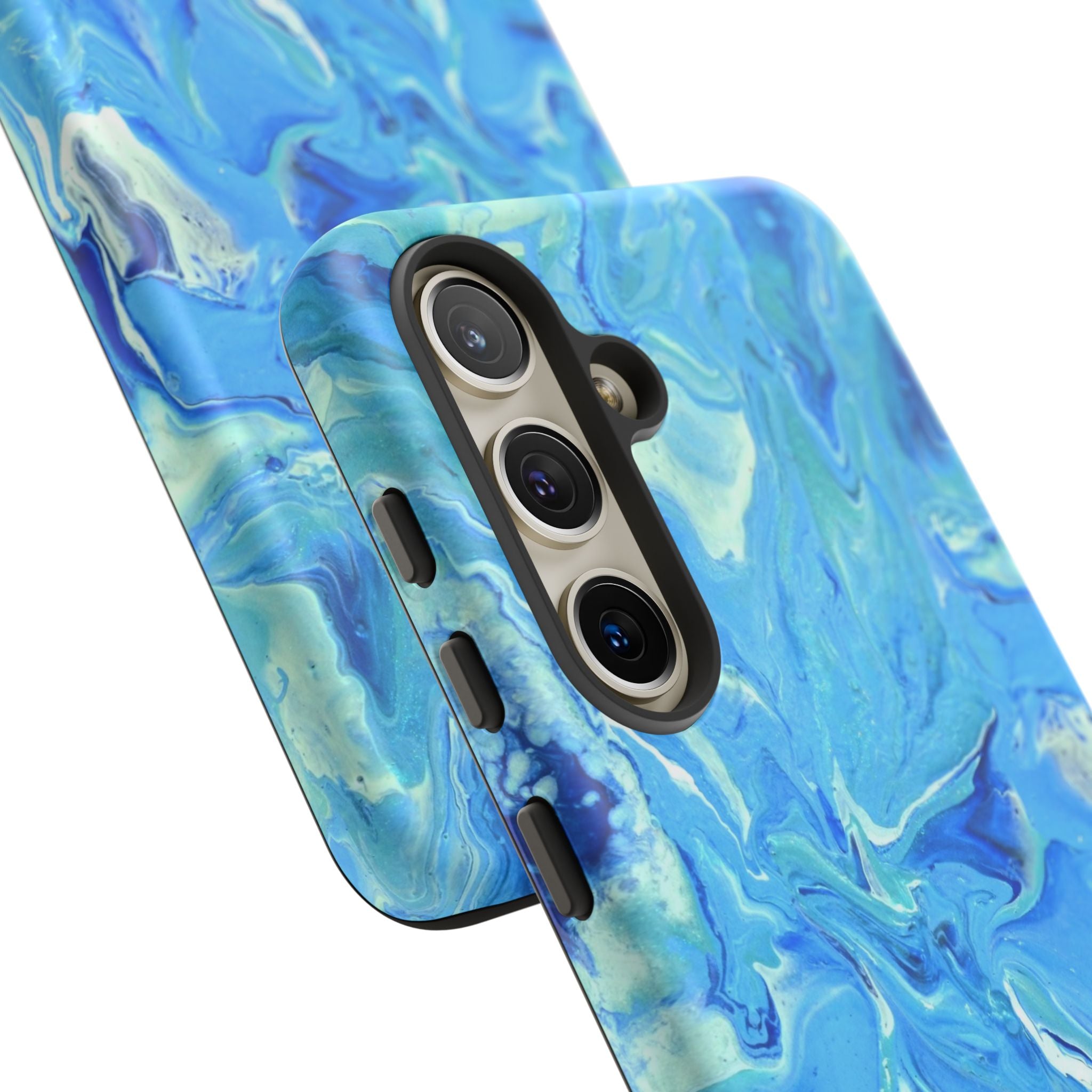 Blue Marble Tough Phone Case — Ocean Swirl Protective iPhone Cover