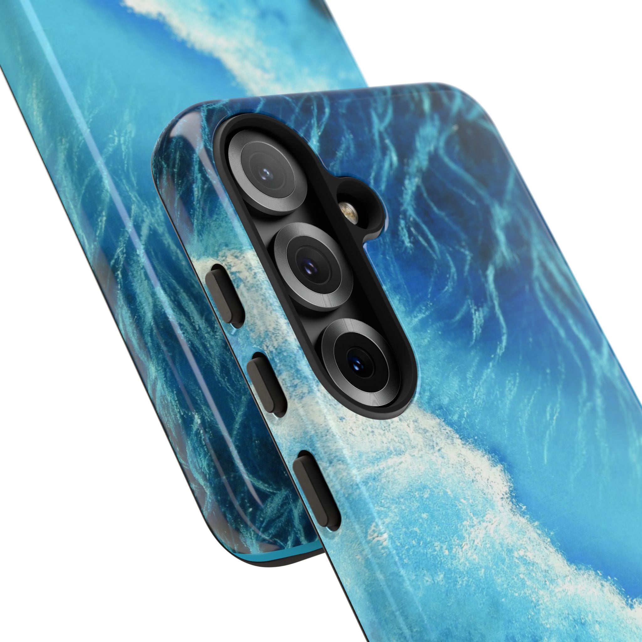 Ocean Wave Tough Phone Case — Blue Sea Water Protective Cover