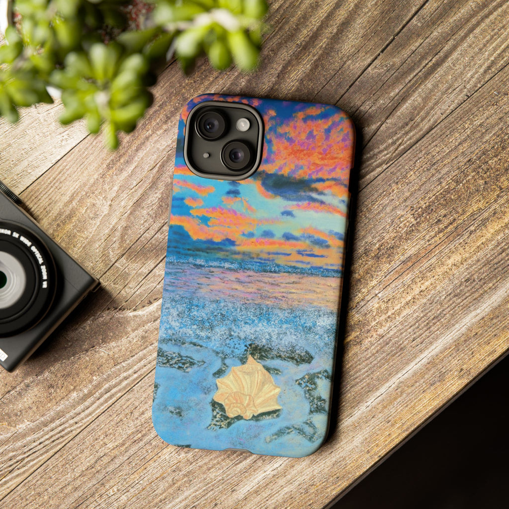 Beach Sunset Phone Case — Tropical Ocean Waves Protective iPhone Cover