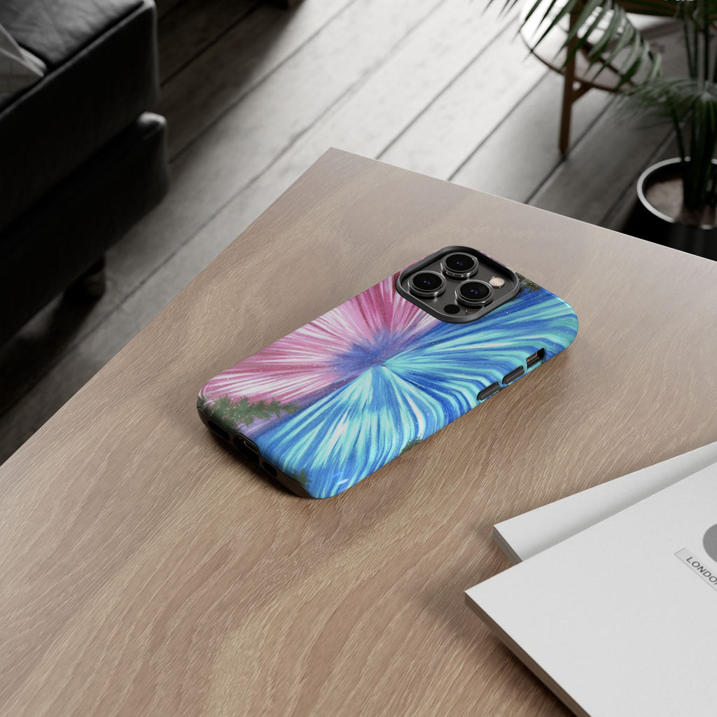 Phone Case — Pink & Blue Burst Tough Protective Case