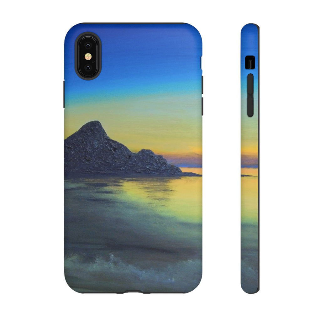 Sunset Cove Phone Case — Durable Protective Tough Case with Tranquil Beach Landscape