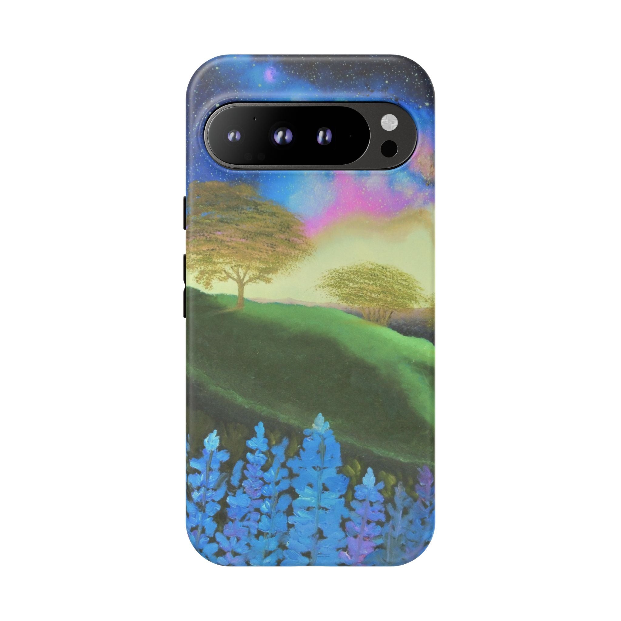 Aurora Nightscape Phone Case — Galaxy Meadow Protective Case