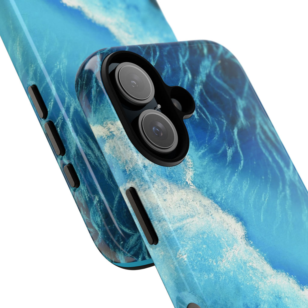 Ocean Wave Tough Phone Case — Blue Sea Water Protective Cover