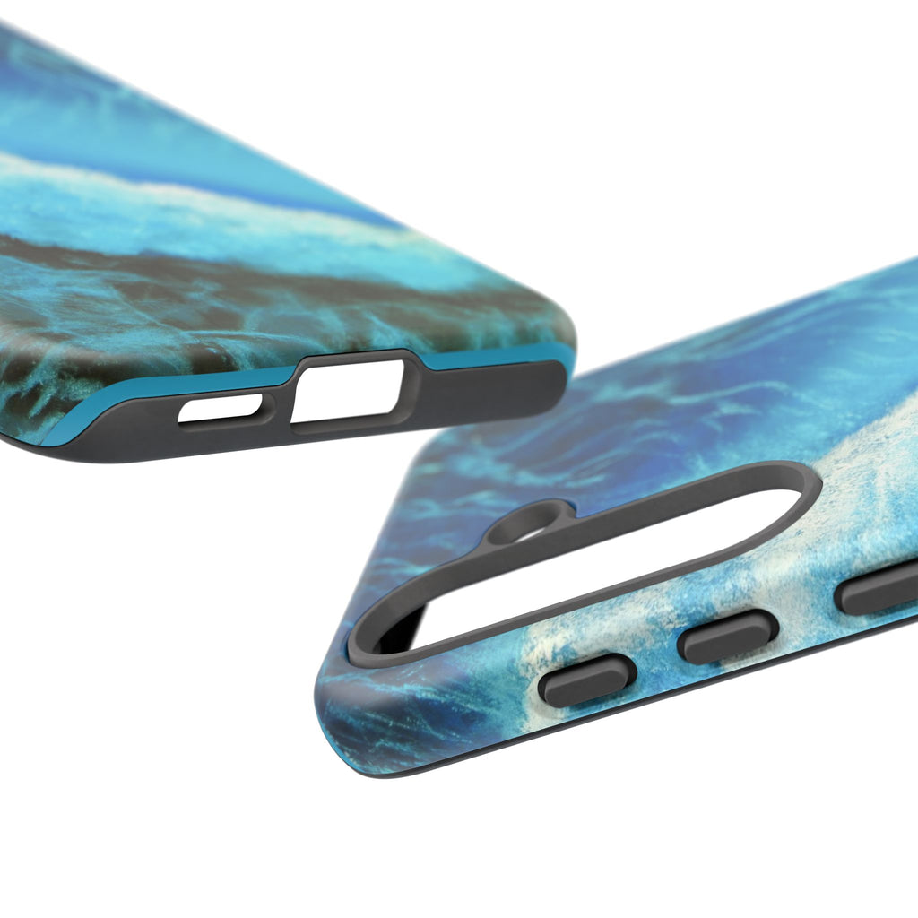 Ocean Wave Tough Phone Case — Blue Sea Water Protective Cover