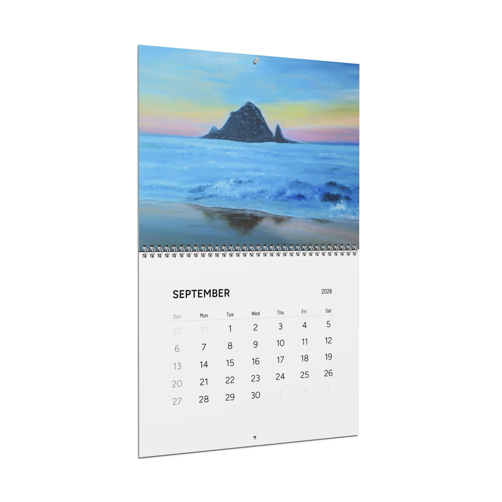 2026 Minimal Pink Wall Calendar — Monthly Grid Calendar for Home & Office