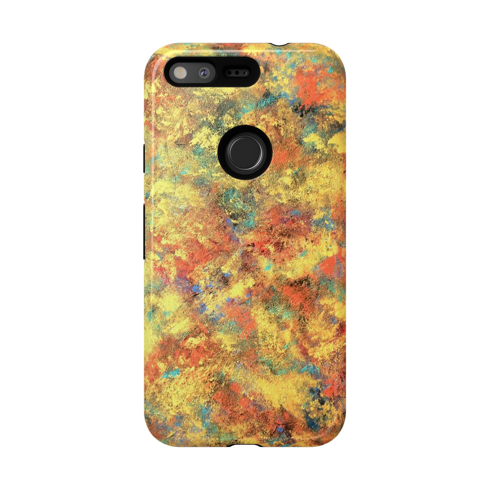 Abstract Autumn Marble Phone Case — Protective iPhone Cover with Warm Fall Colors