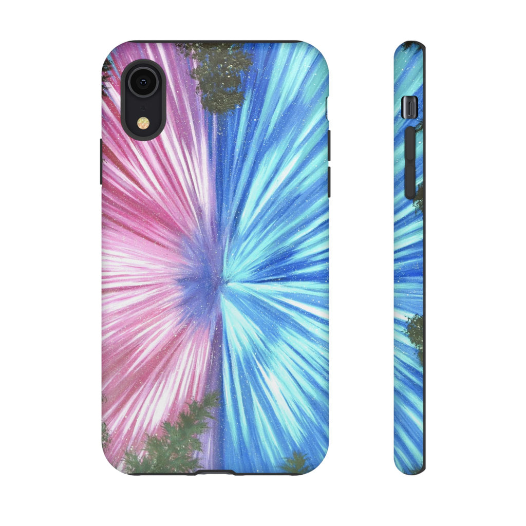 Phone Case — Pink & Blue Burst Tough Protective Case