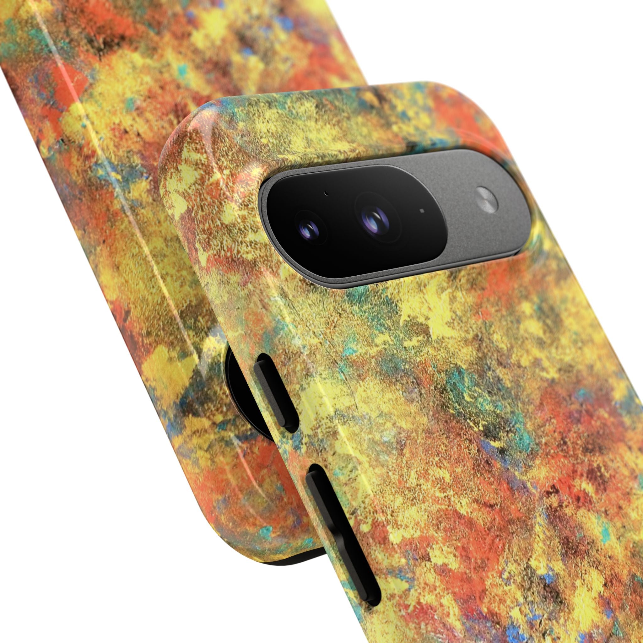 Abstract Autumn Marble Phone Case — Protective iPhone Cover with Warm Fall Colors