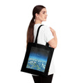 Organic Cotton Tote Bag — Moonlit Mountain Landscape Print