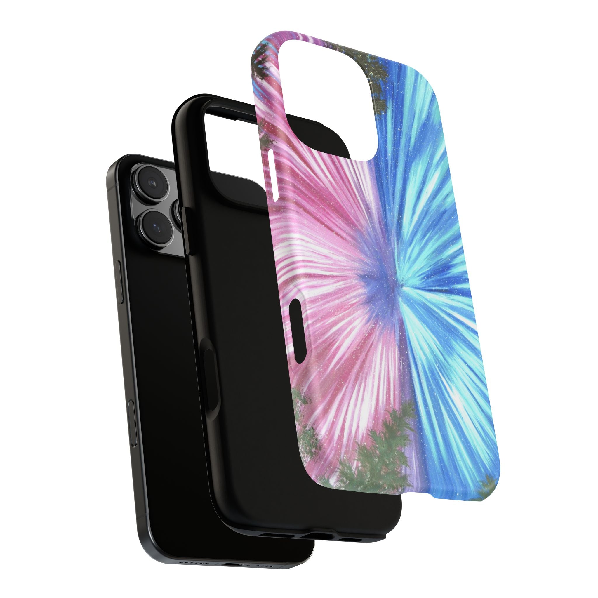 Phone Case — Pink & Blue Burst Tough Protective Case