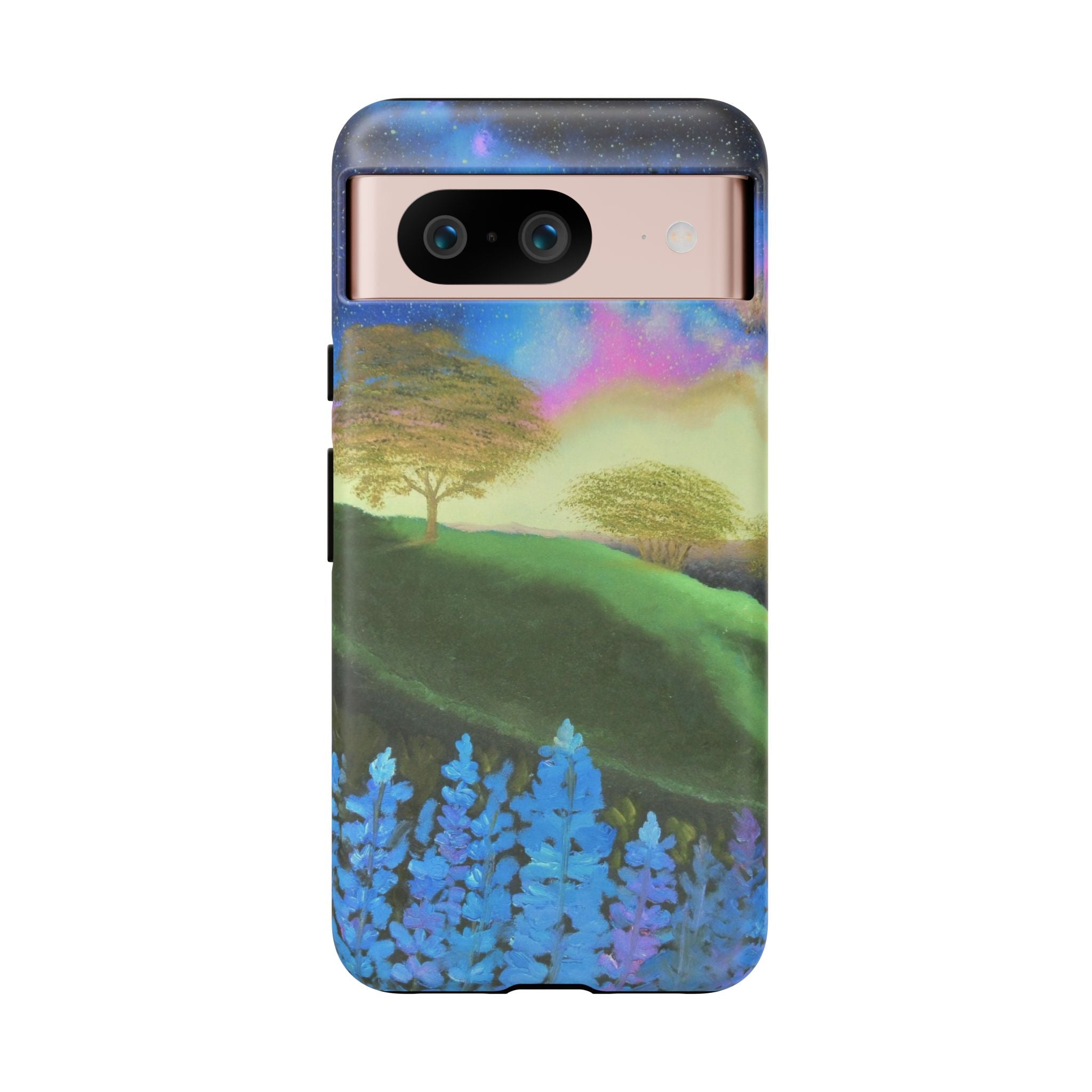 Aurora Nightscape Phone Case — Galaxy Meadow Protective Case