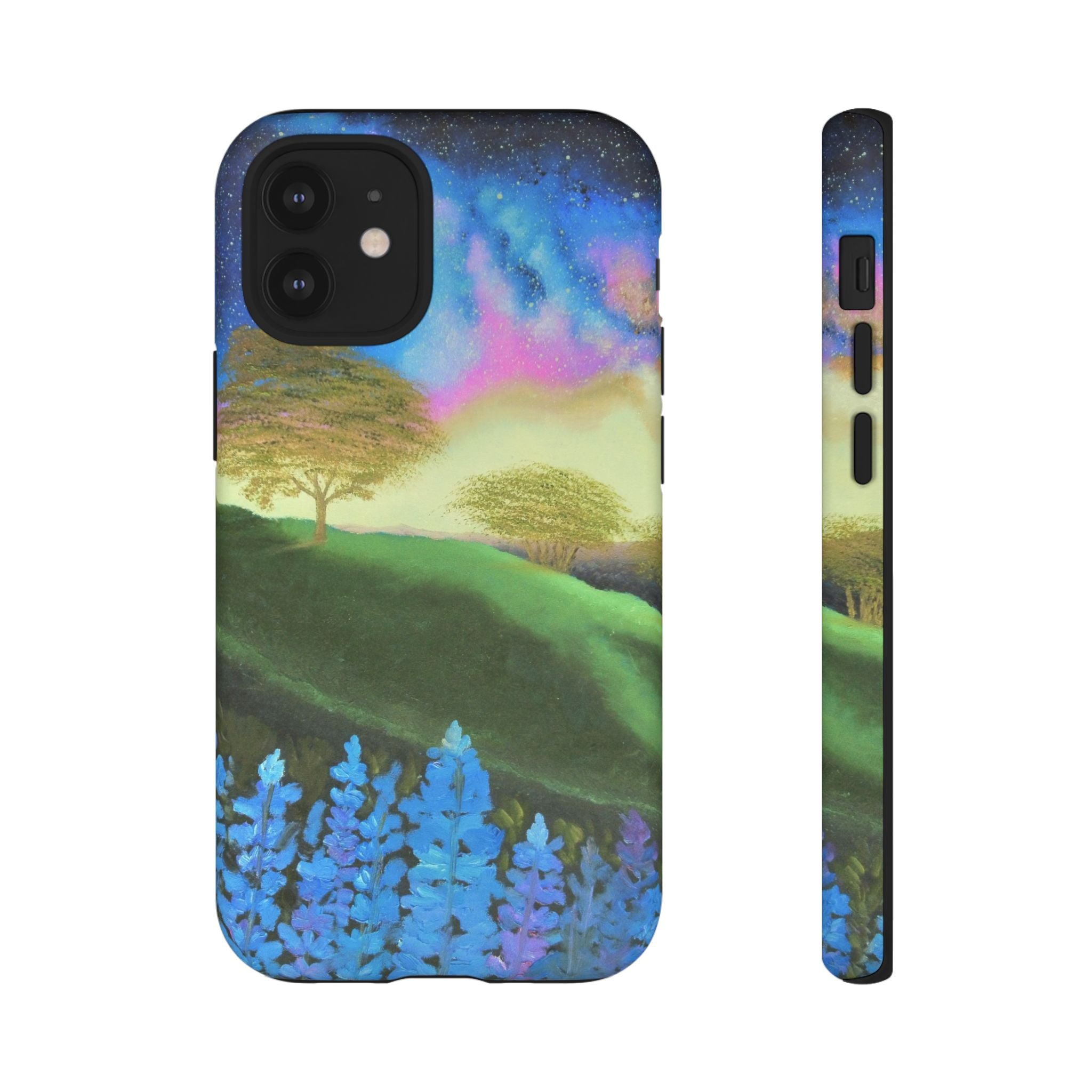 Aurora Nightscape Phone Case — Galaxy Meadow Protective Case