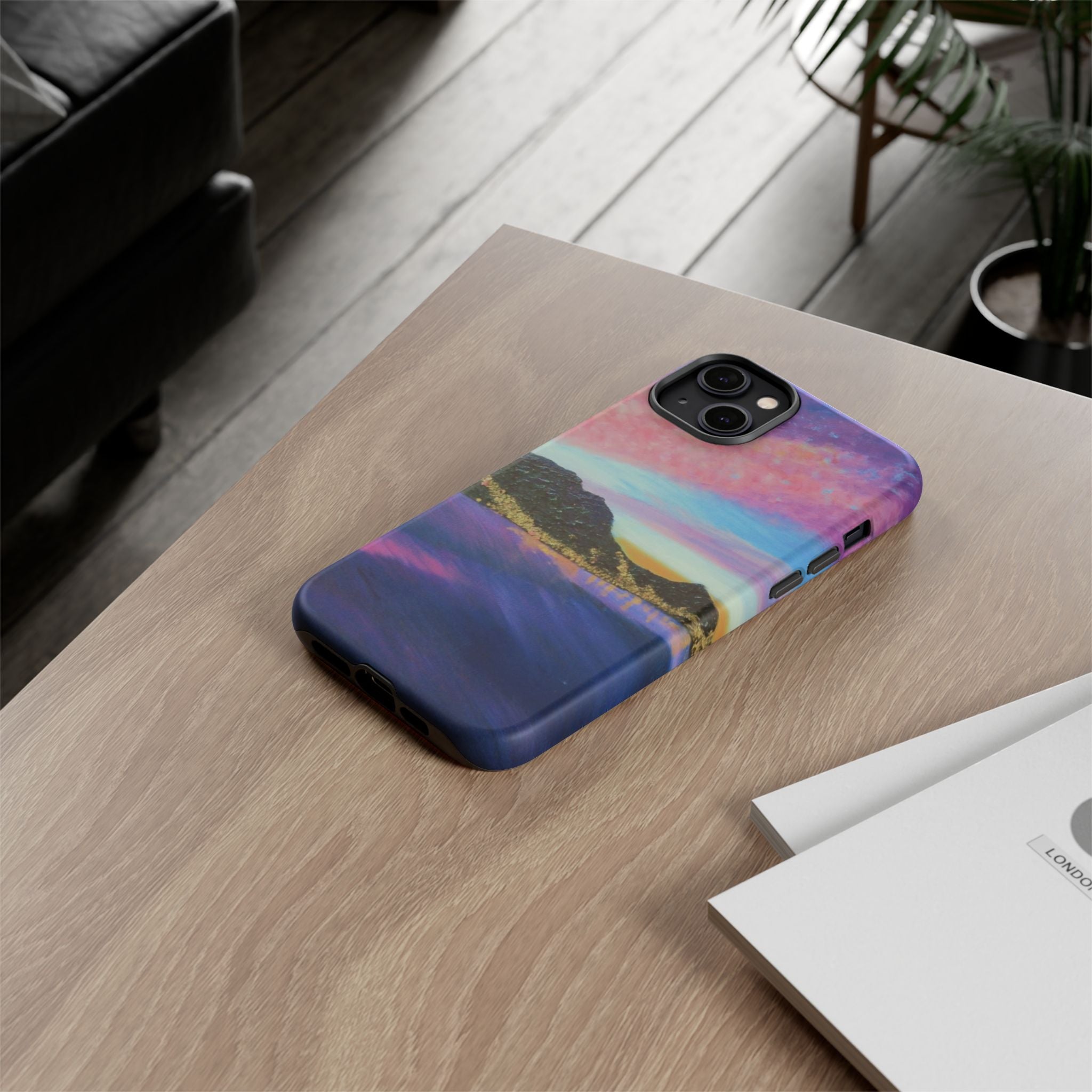 Sunset Mountain Landscape Phone Case — Colorful Sky Tough Case