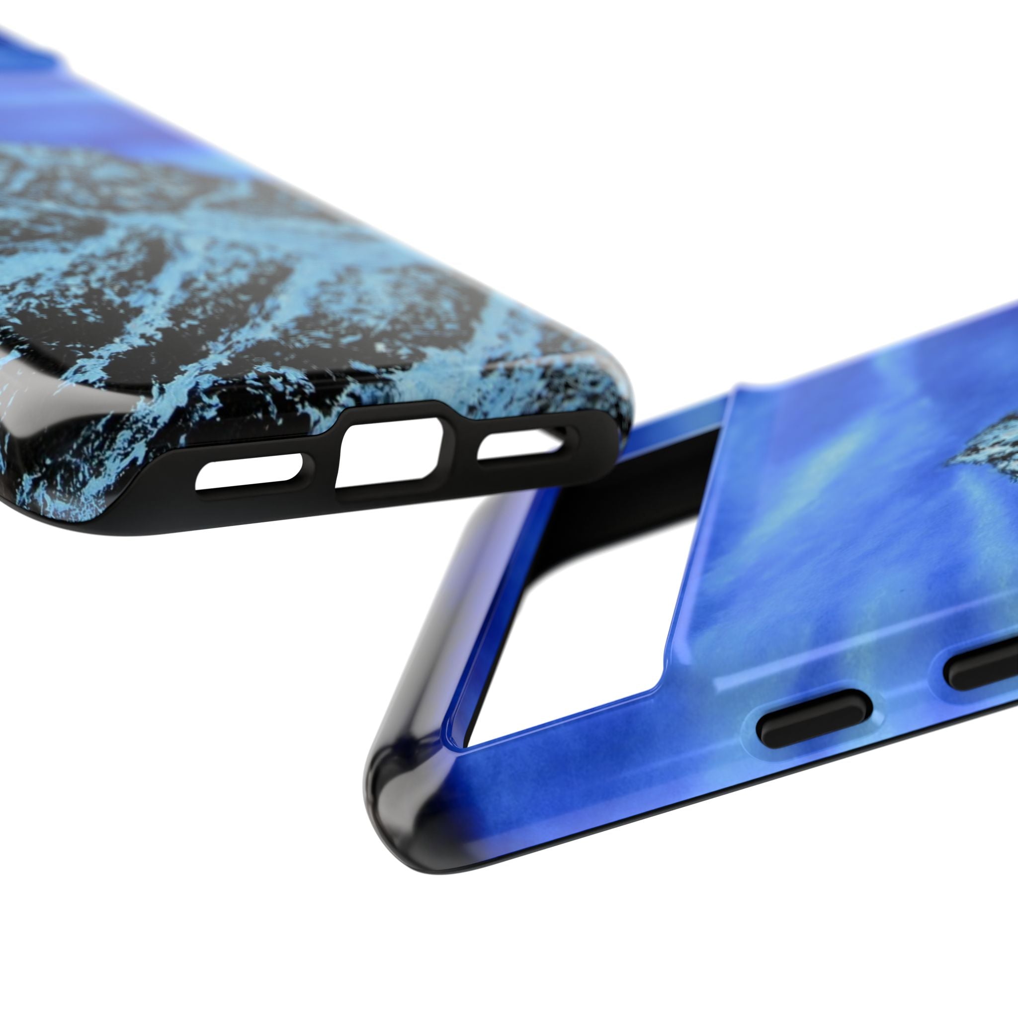 Mountain Peak Blue Tough Phone Case — Rugged Protective iPhone Cover