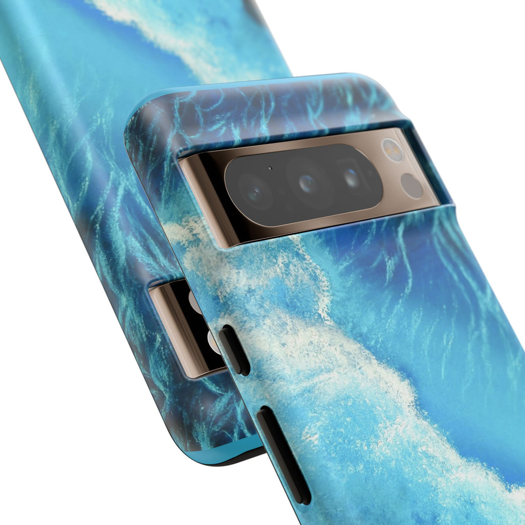 Ocean Wave Tough Phone Case — Blue Sea Water Protective Cover