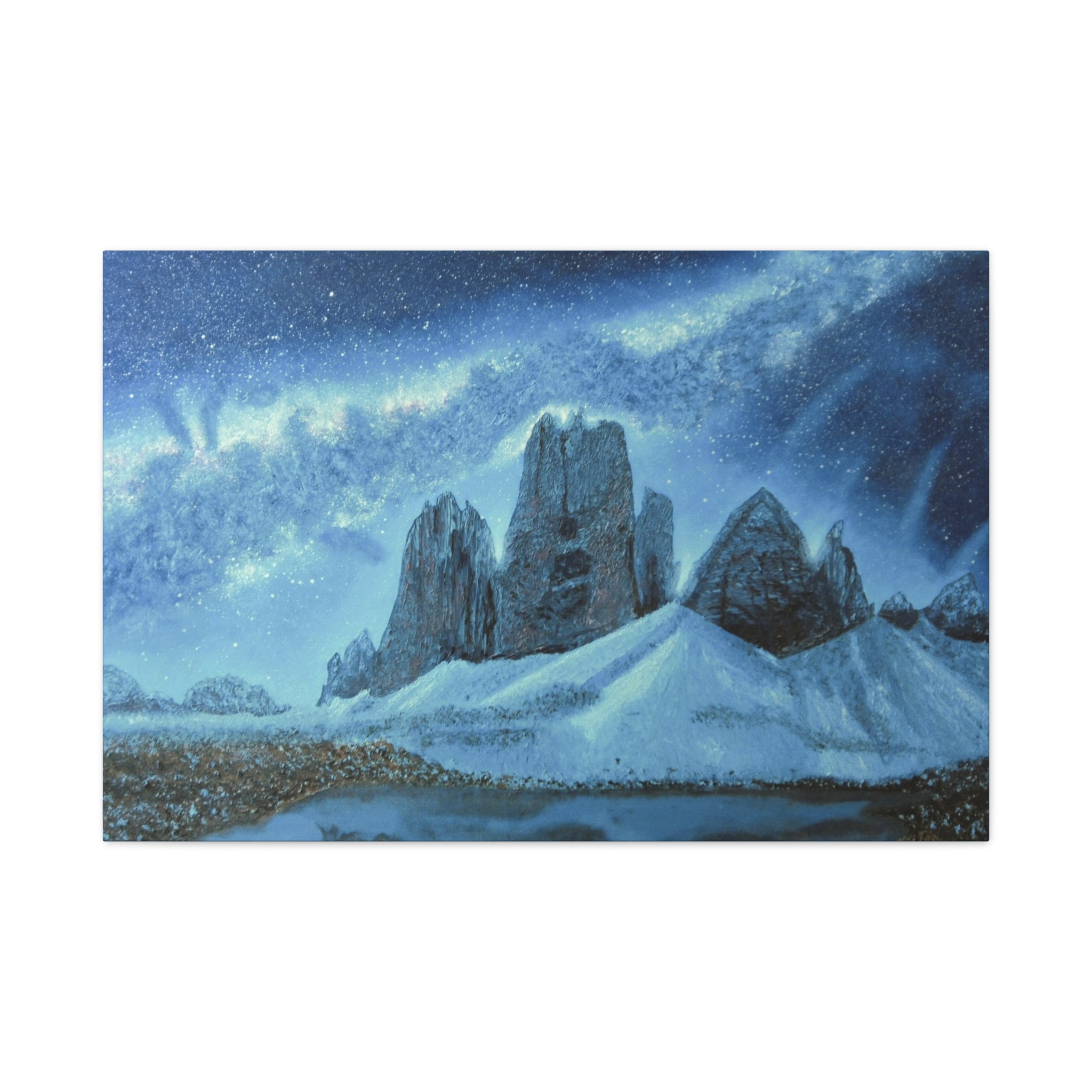 Milky Way above Dolomites Canvas Print — Matte Stretched Wall Art