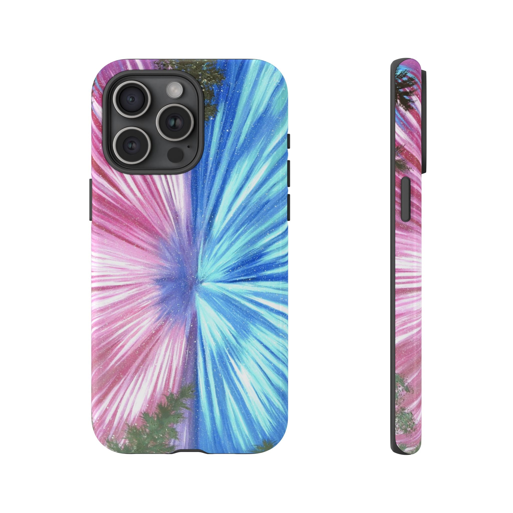 Phone Case — Pink & Blue Burst Tough Protective Case