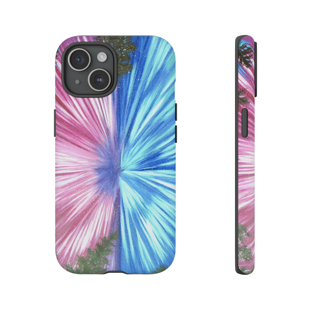 Phone Case — Pink & Blue Burst Tough Protective Case