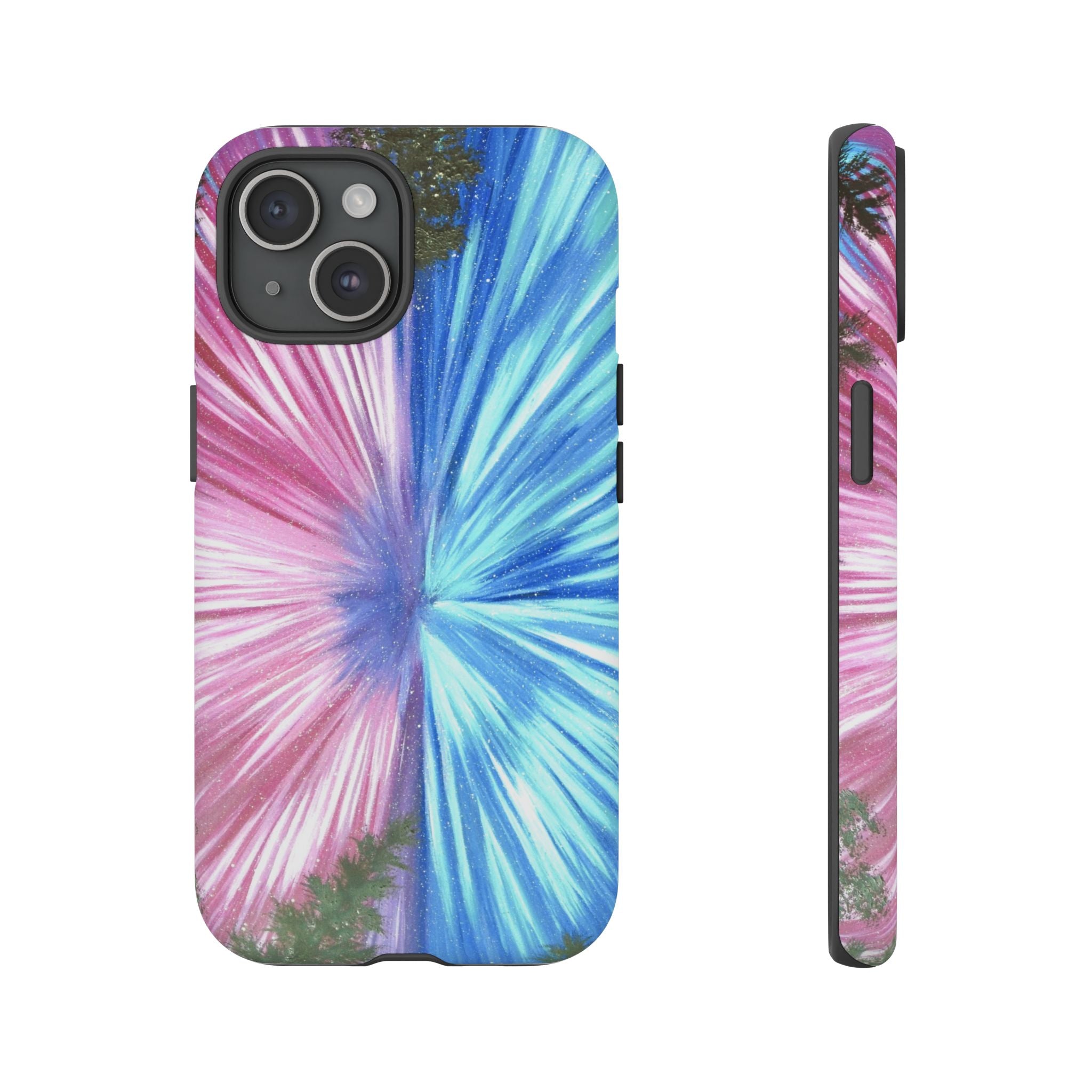 Phone Case — Pink & Blue Burst Tough Protective Case