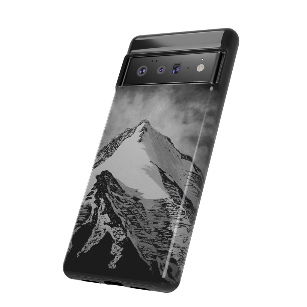 Mountain Peak Phone Case — Black & White Alpine Protective Case