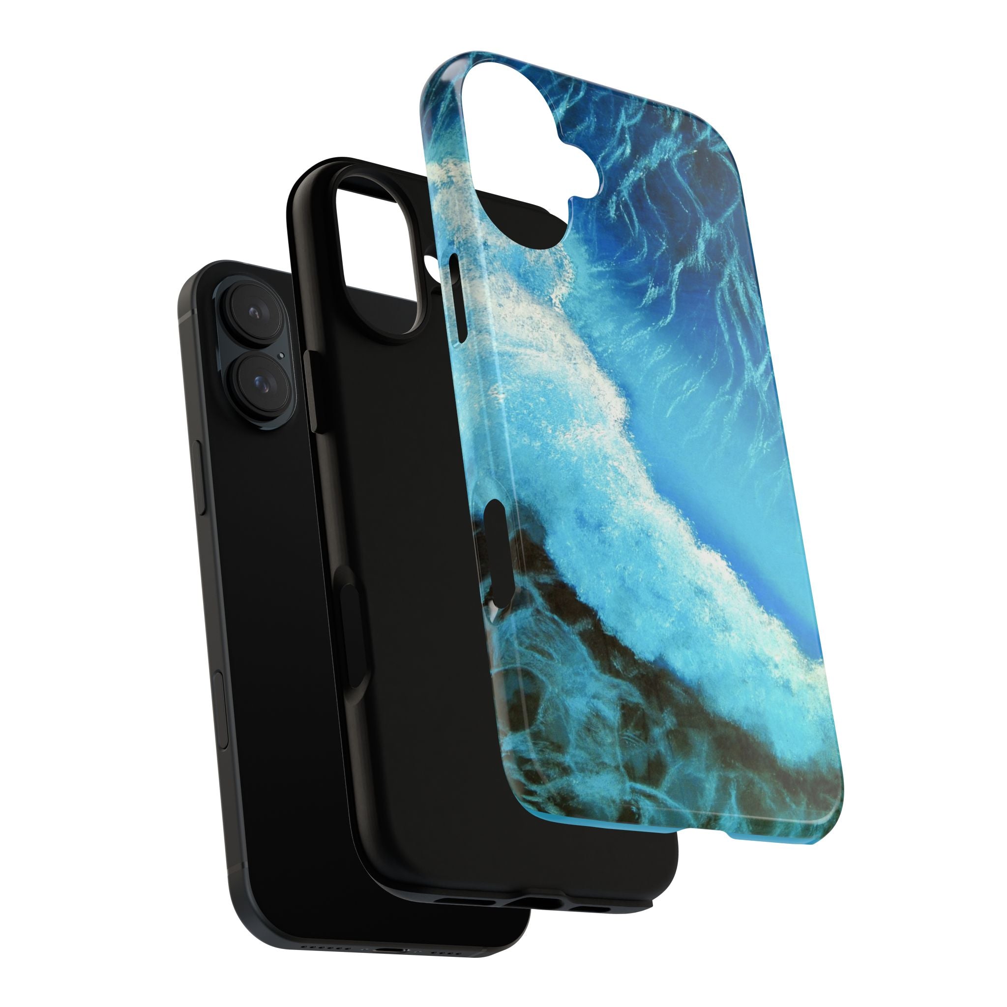 Ocean Wave Tough Phone Case — Blue Sea Water Protective Cover