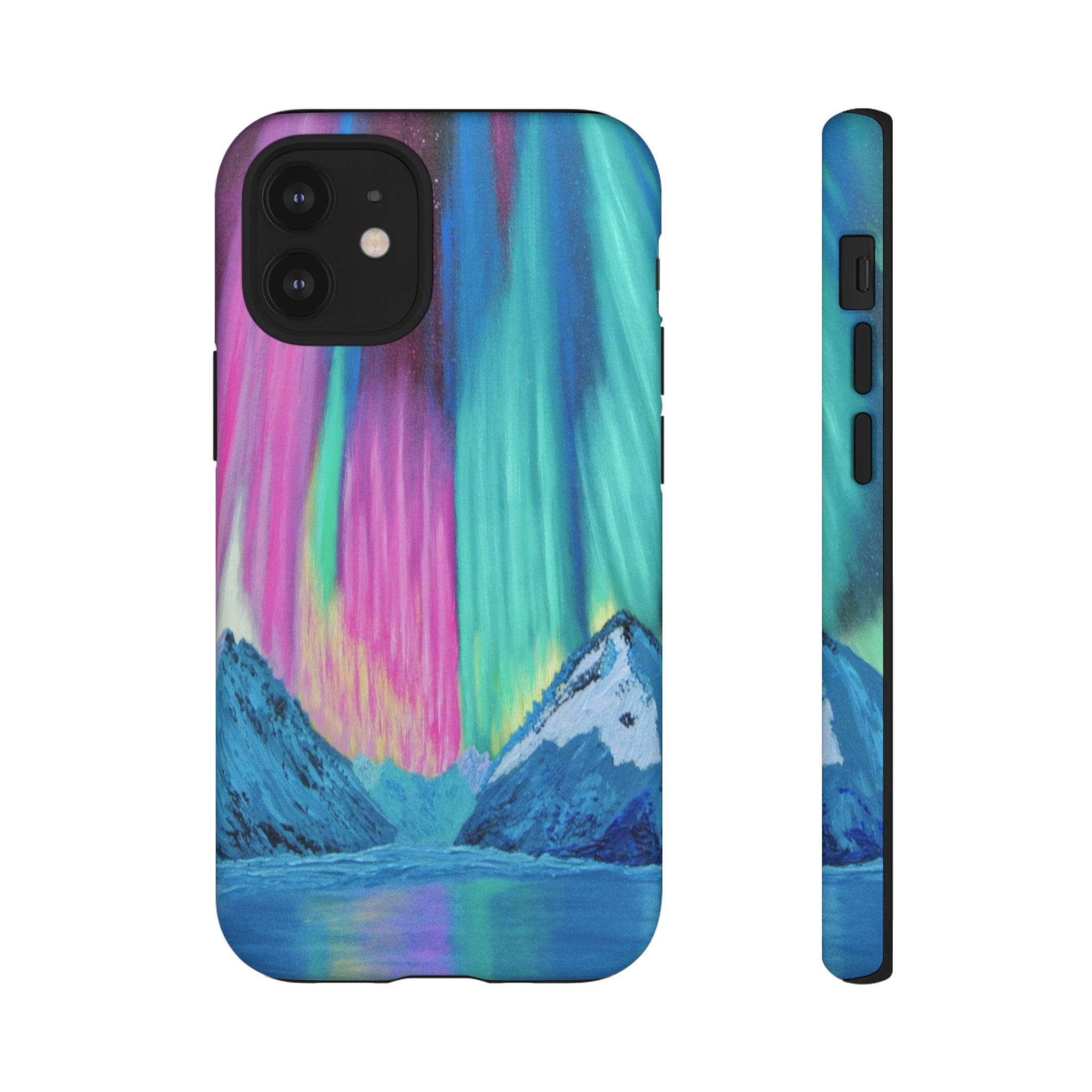 Aurora Mountain Tough Phone Case — Northern Lights Protective iPhone Cover