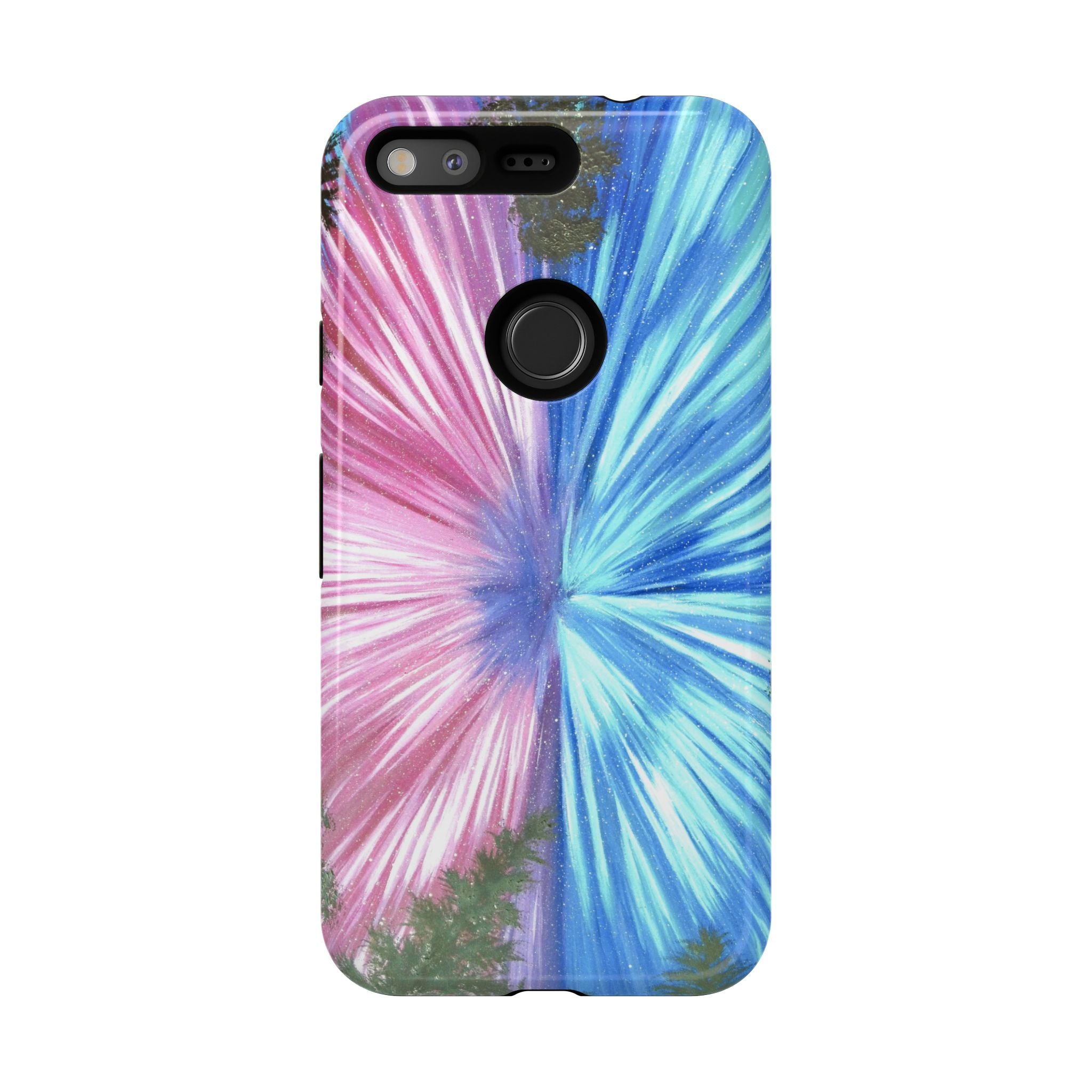 Phone Case — Pink & Blue Burst Tough Protective Case