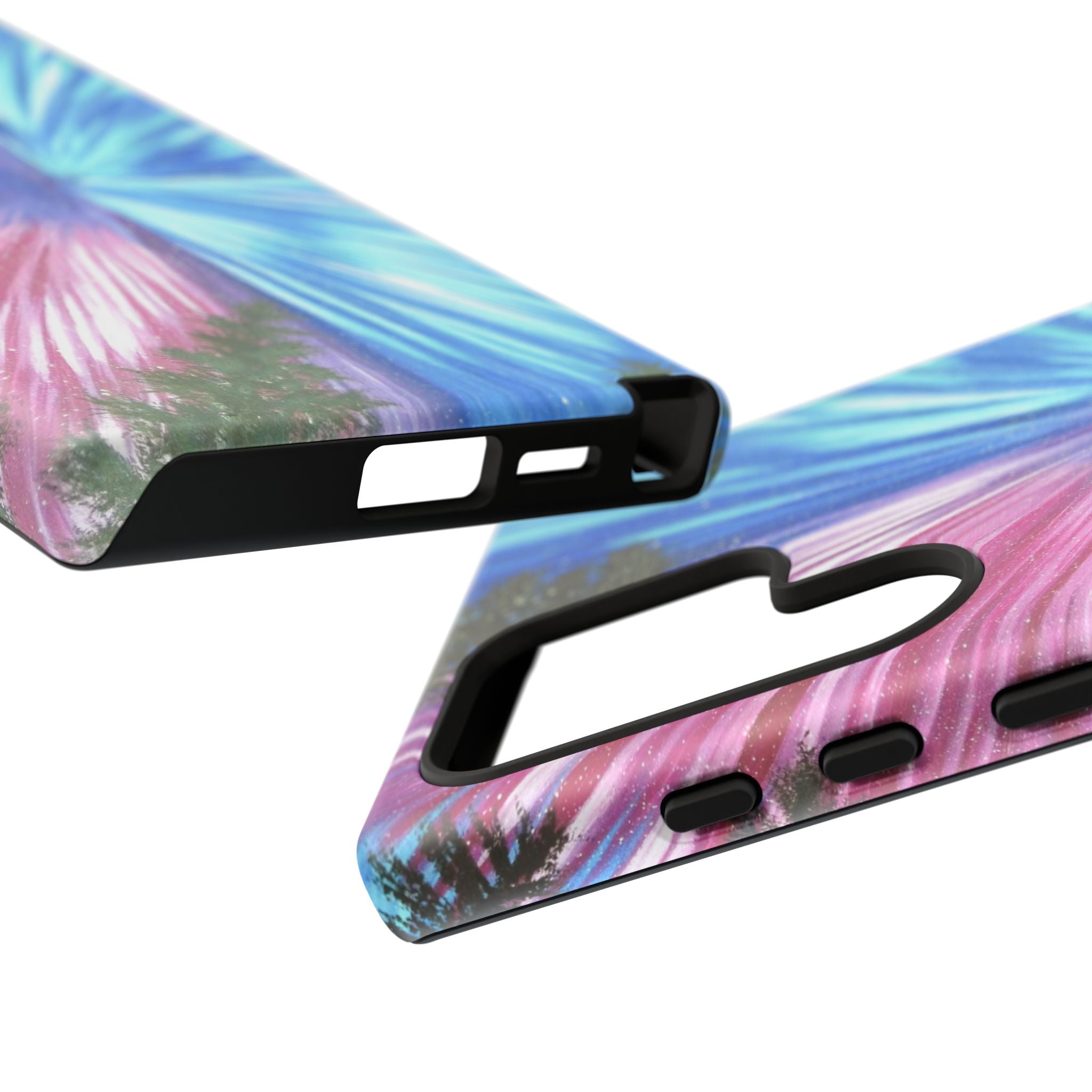 Phone Case — Pink & Blue Burst Tough Protective Case