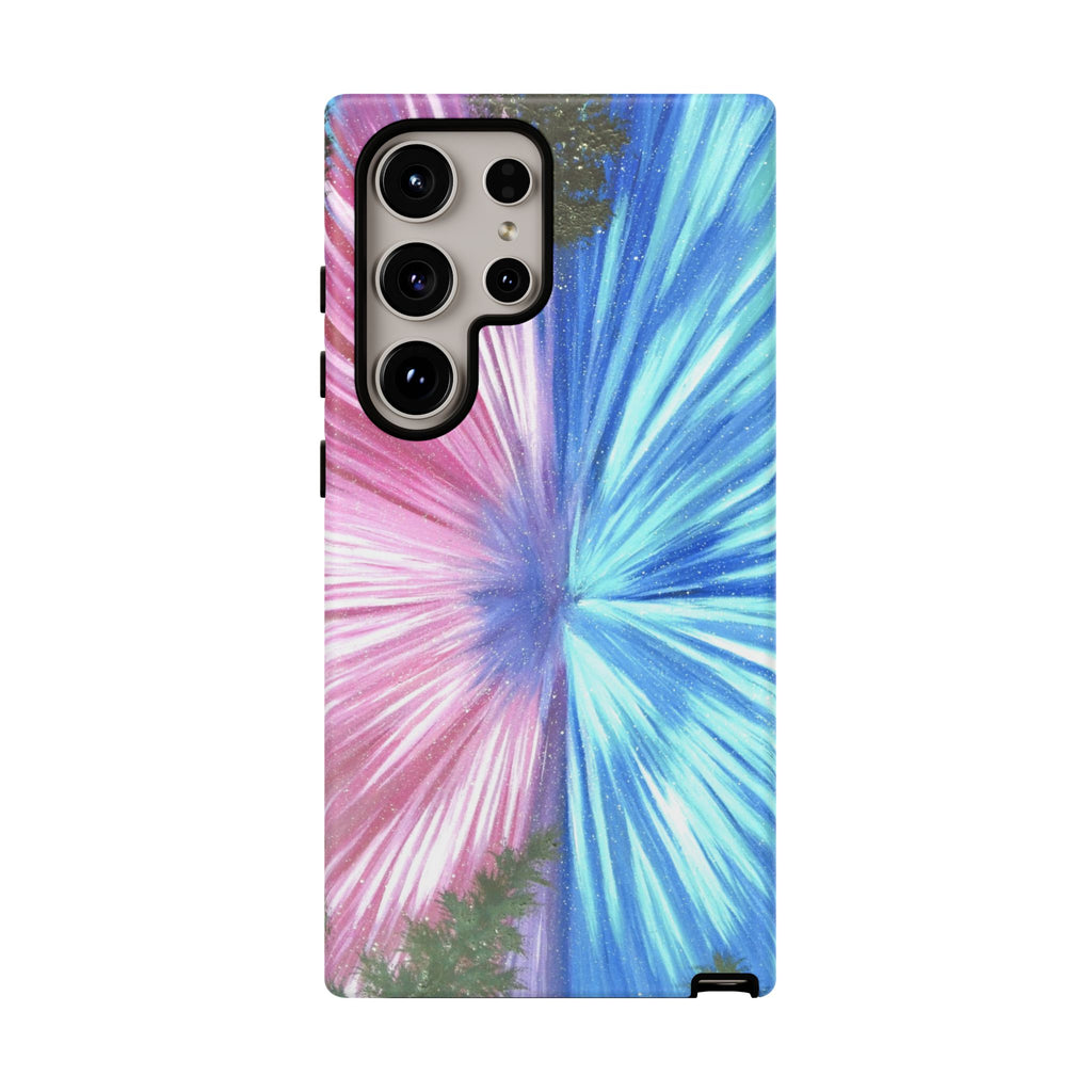 Phone Case — Pink & Blue Burst Tough Protective Case