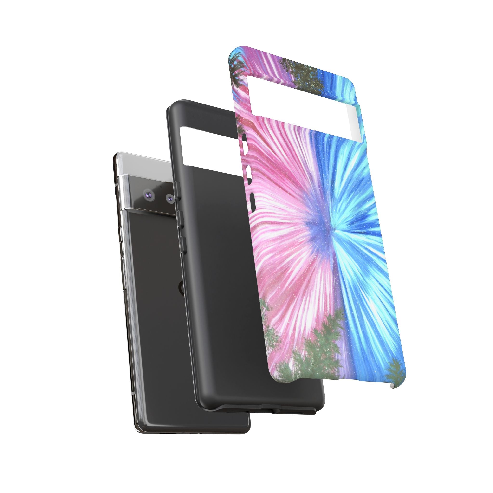 Phone Case — Pink & Blue Burst Tough Protective Case