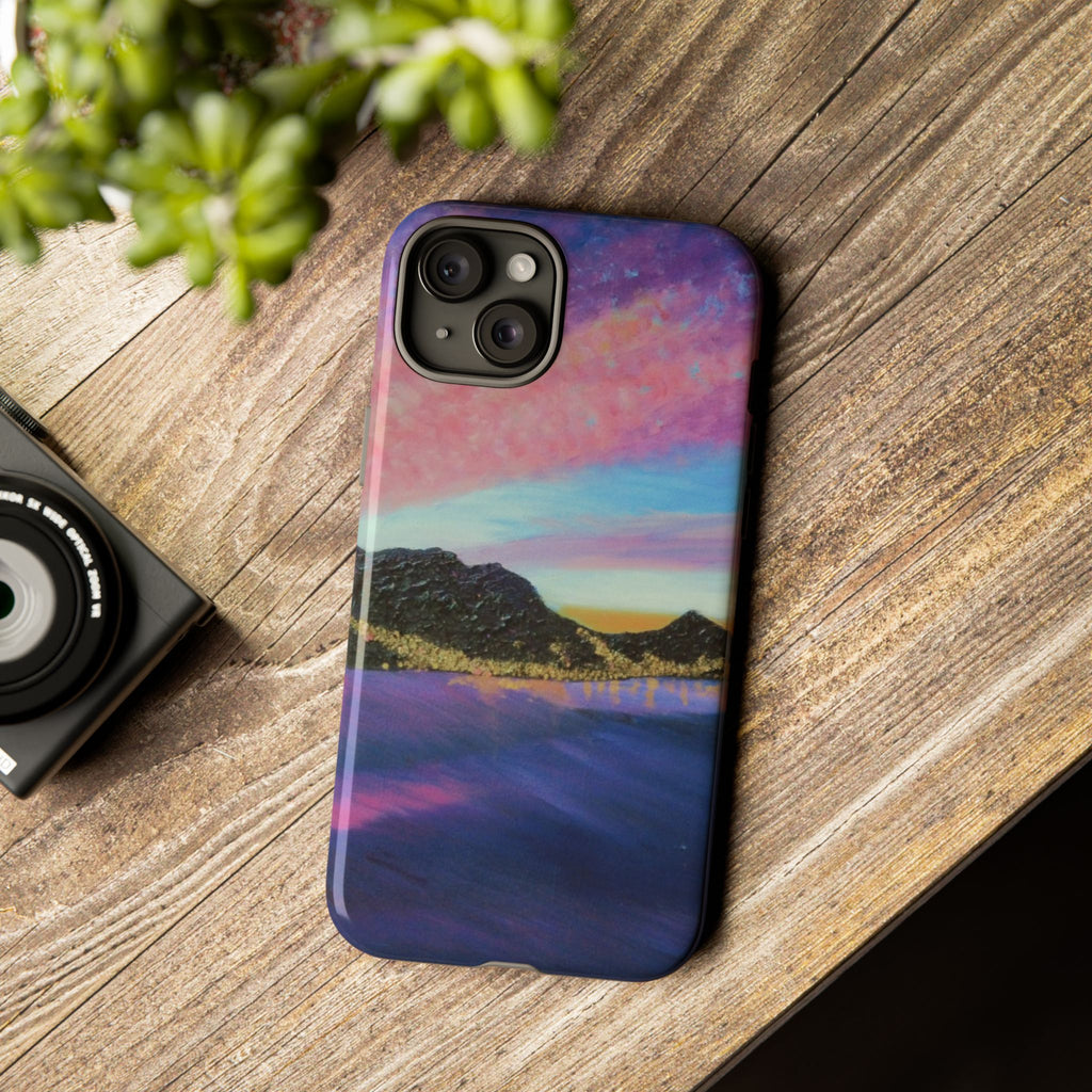 Sunset Mountain Landscape Phone Case — Colorful Sky Tough Case