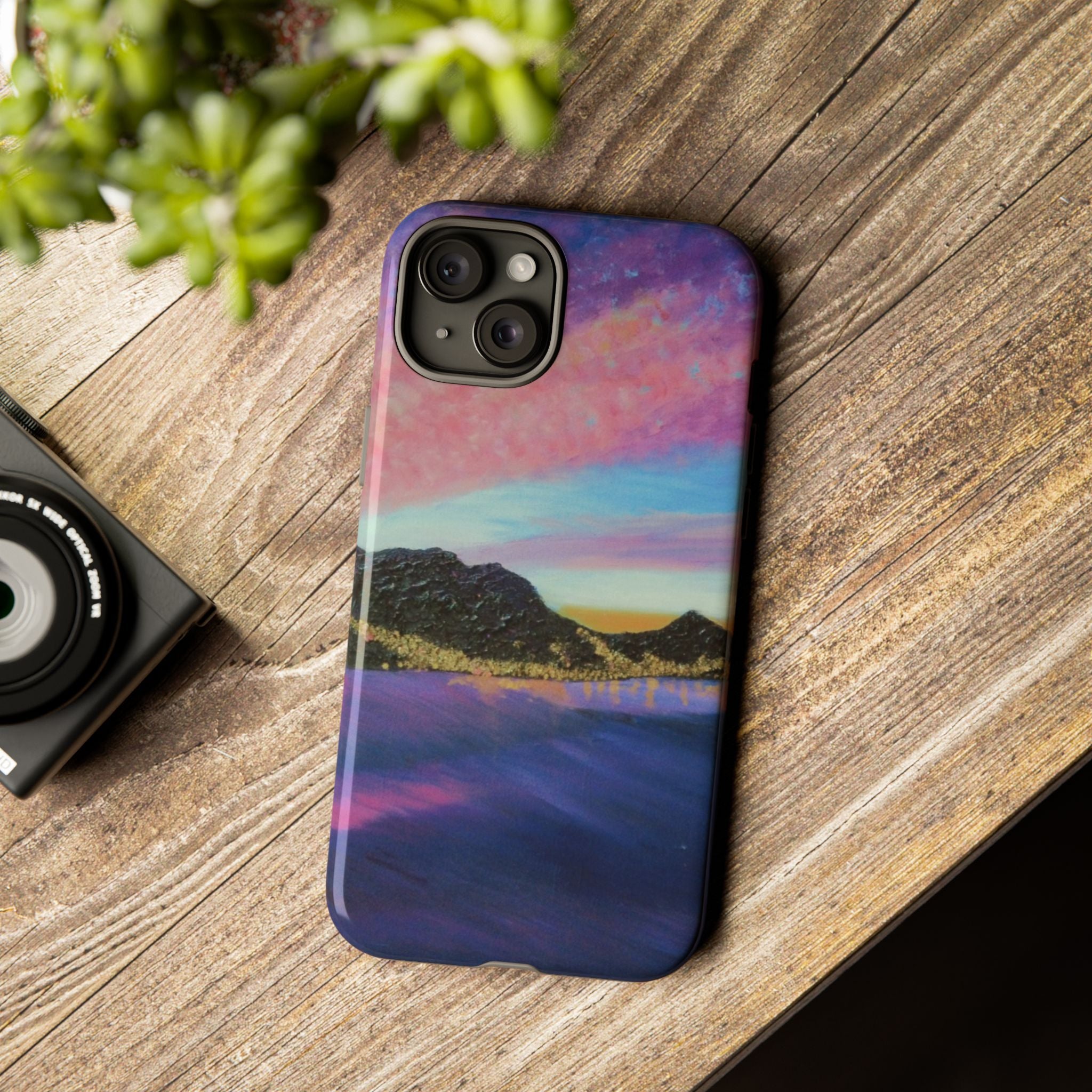 Sunset Mountain Landscape Phone Case — Colorful Sky Tough Case