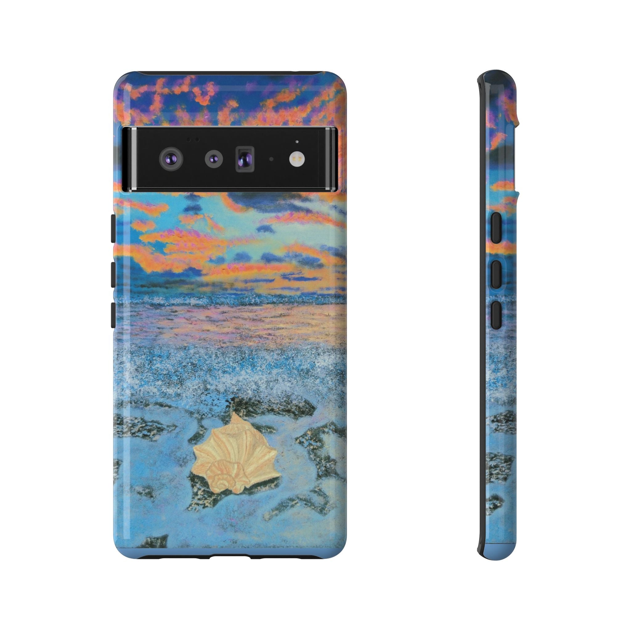 Beach Sunset Phone Case — Tropical Ocean Waves Protective iPhone Cover