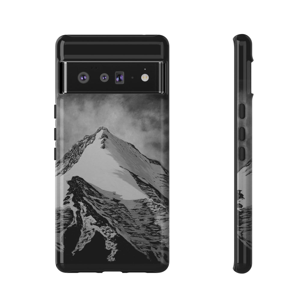 Mountain Peak Phone Case — Black & White Alpine Protective Case