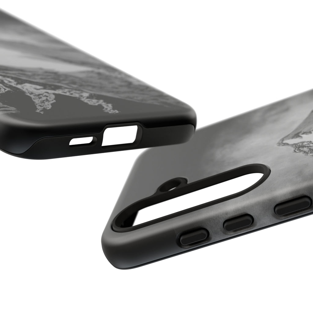 Mountain Peak Phone Case — Black & White Alpine Protective Case