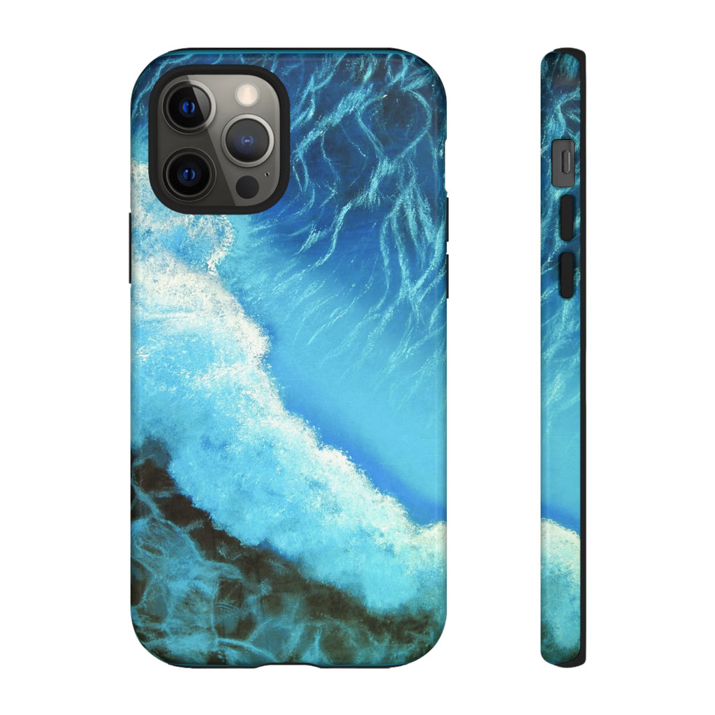 Ocean Wave Tough Phone Case — Blue Sea Water Protective Cover