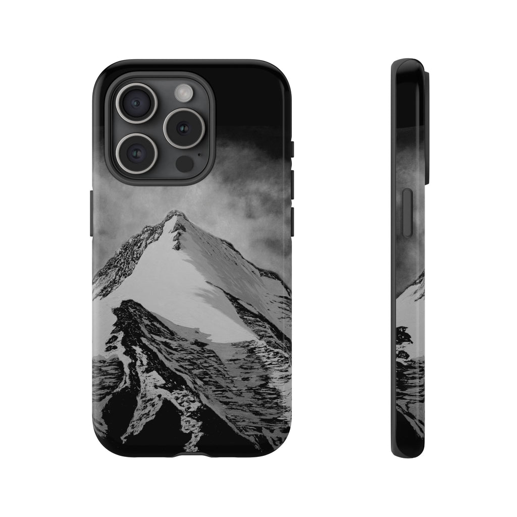 Mountain Peak Phone Case — Black & White Alpine Protective Case