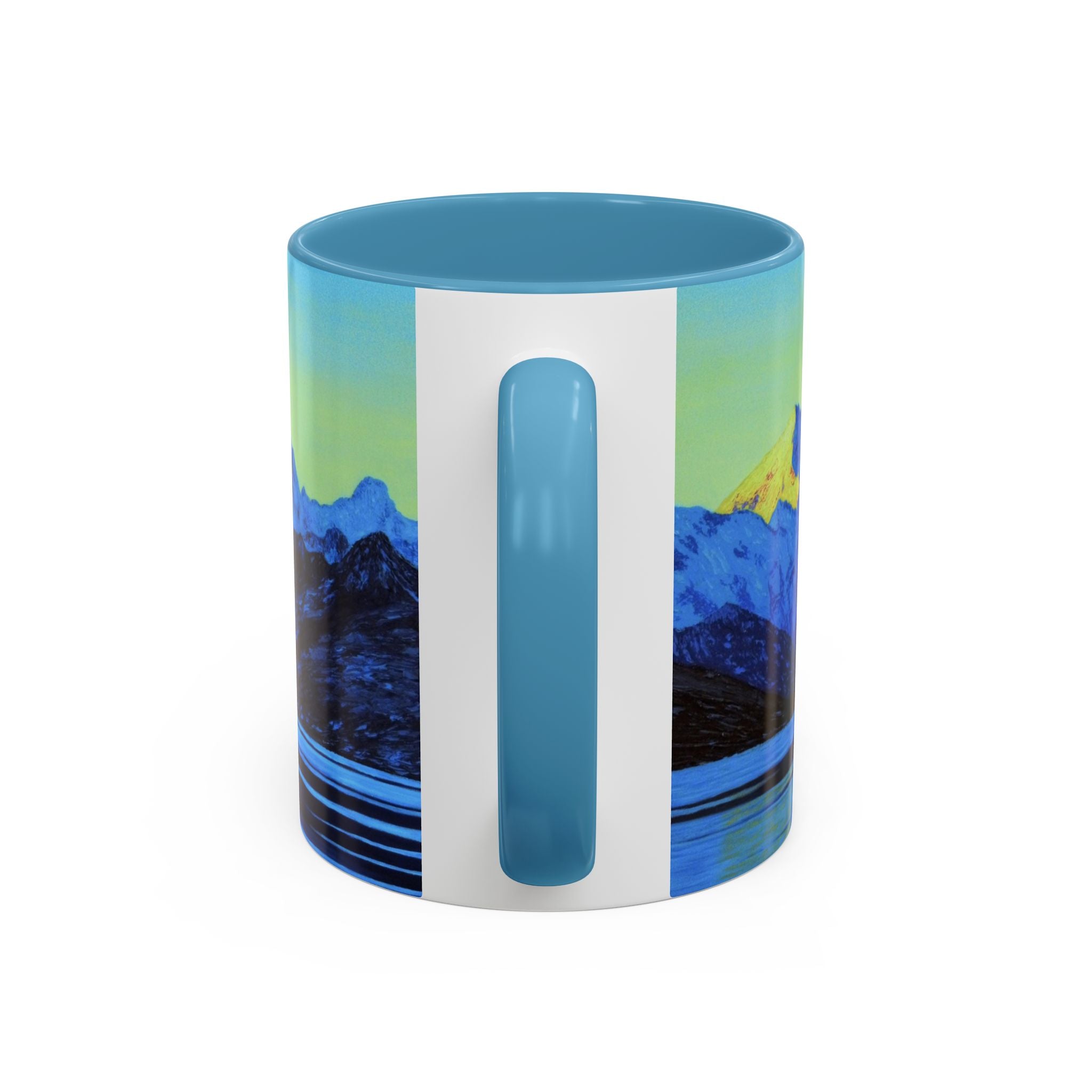 Blue Mountain Accent Coffee Mug – Sunrise Alpine Scenic 11/15oz