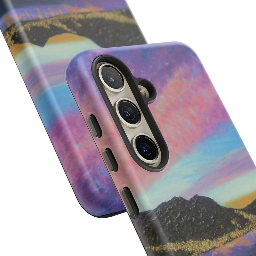 Sunset Mountain Landscape Phone Case — Colorful Sky Tough Case