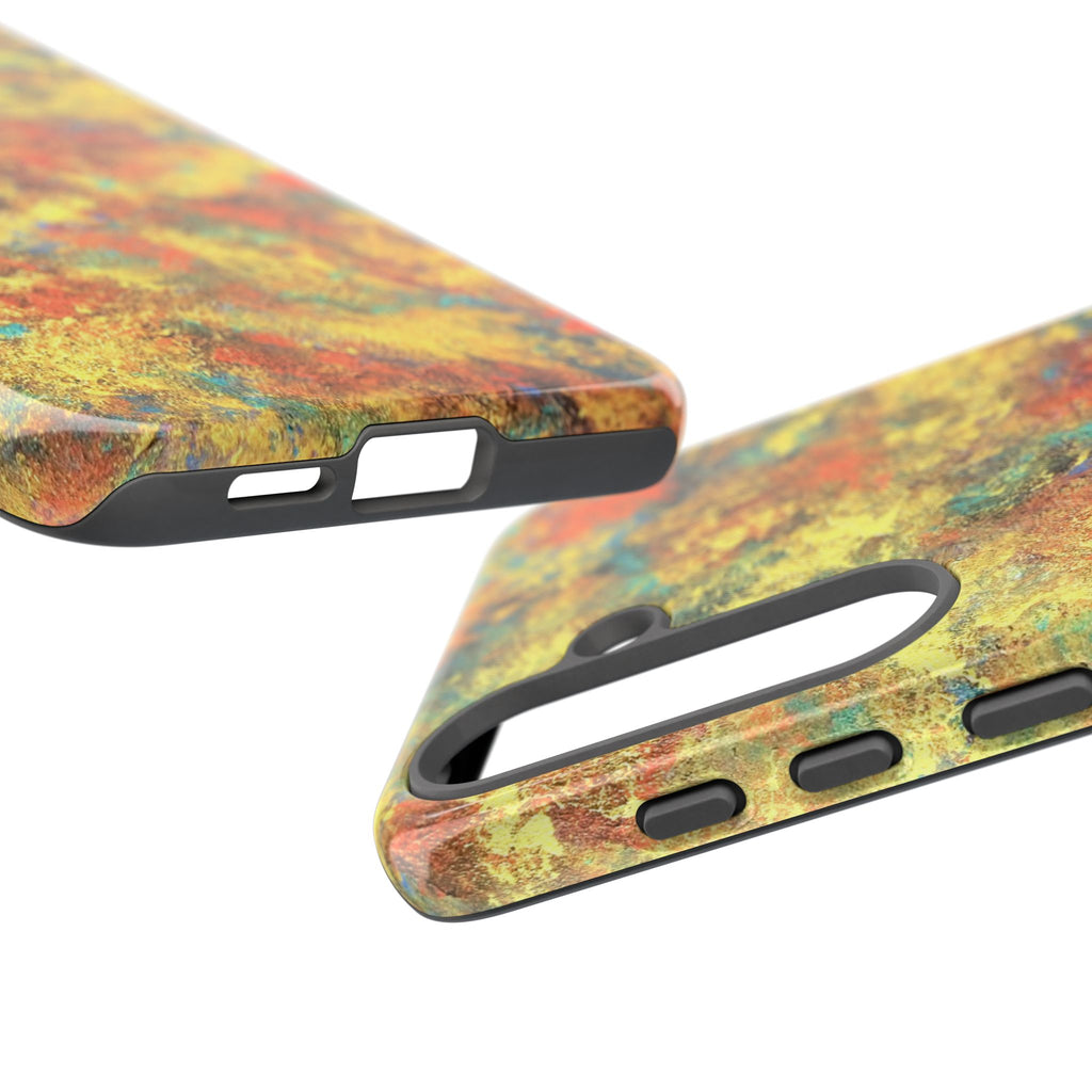 Abstract Autumn Marble Phone Case — Protective iPhone Cover with Warm Fall Colors