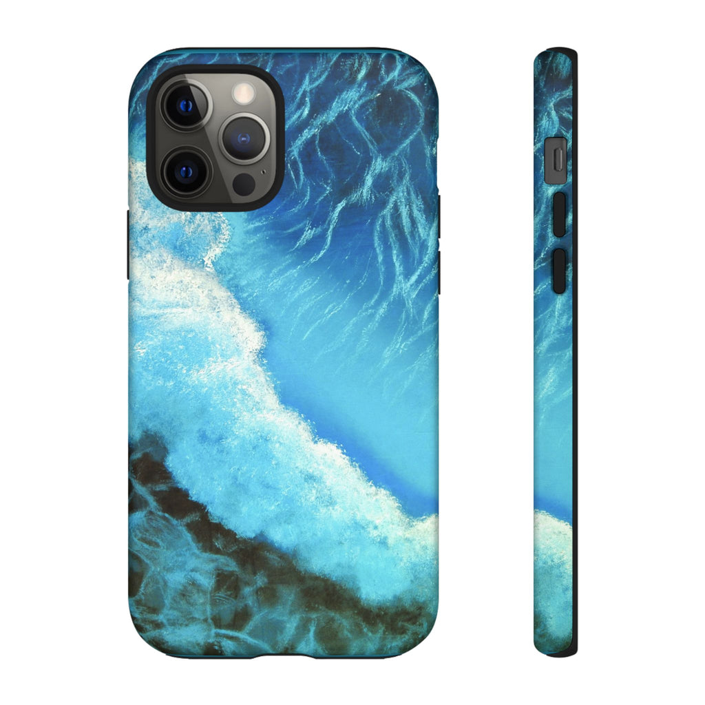 Ocean Wave Tough Phone Case — Blue Sea Water Protective Cover