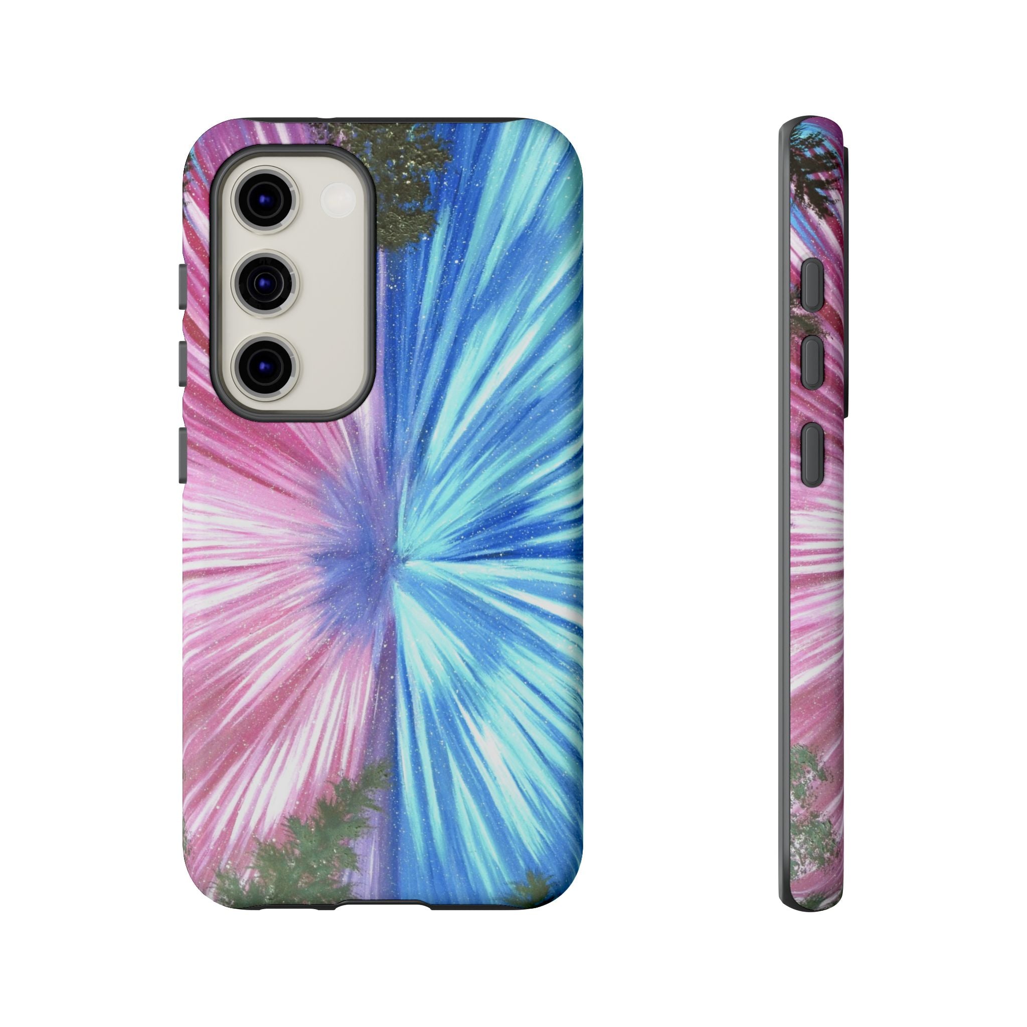 Phone Case — Pink & Blue Burst Tough Protective Case