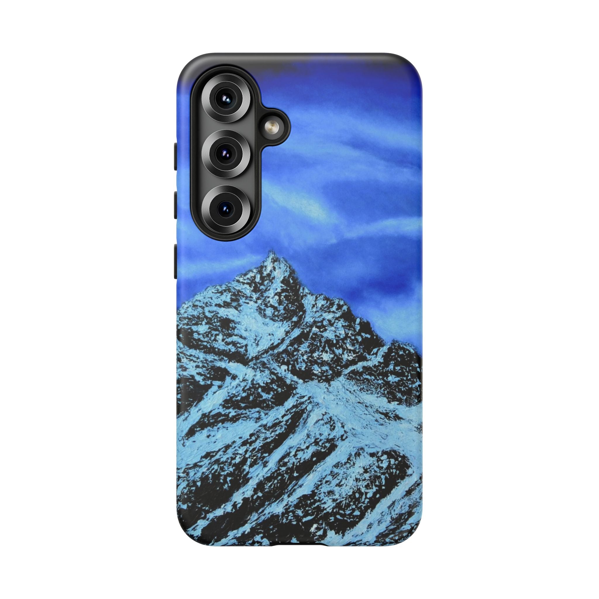 Mountain Peak Blue Tough Phone Case — Rugged Protective iPhone Cover